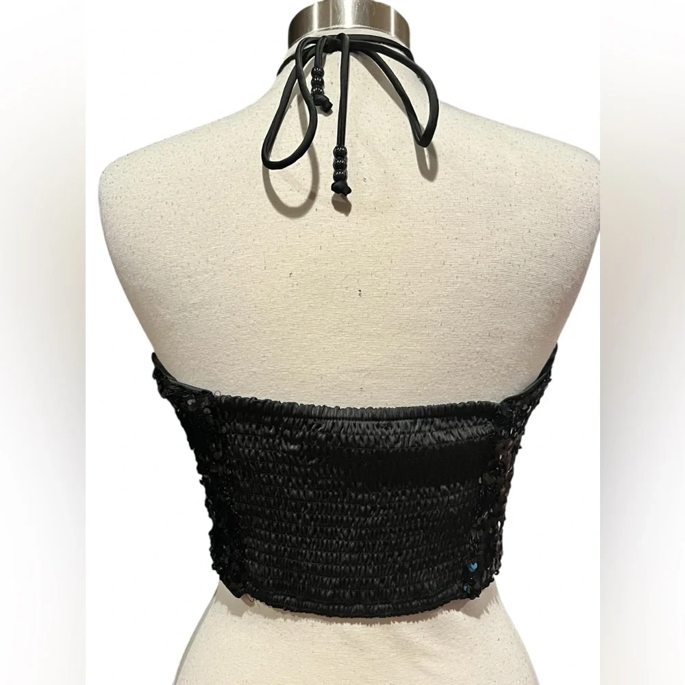 House of Harlow 1960 2 pc Sequined Halter top and matching pants - Picture 6 of 16